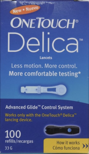 OneTouch Delica Lancets Perspective: front