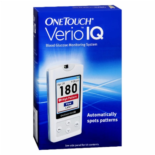 OneTouch Verio IQ Blood Glucose Monitoring System Perspective: front