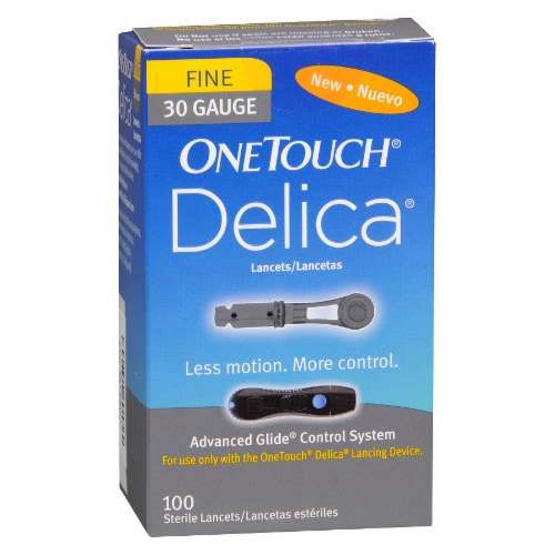 OneTouch Delica Lancets 30 Gauge Perspective: front