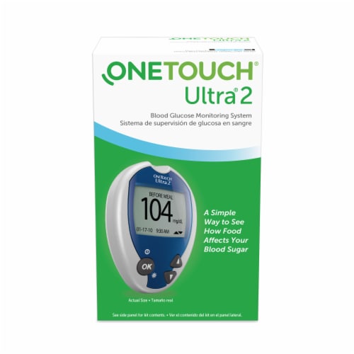 Ultra2 Blood Glucose Monitoring Meter Silver/Blue, 1 ct
