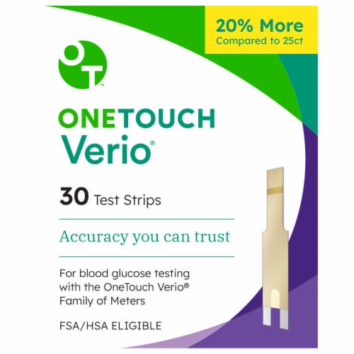 OneTouch Verio Diabetes Test Strips Value Pack - 30 ct