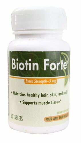 Enzymatic Therapy Biotin Forte® Extra Strength Perspective: front