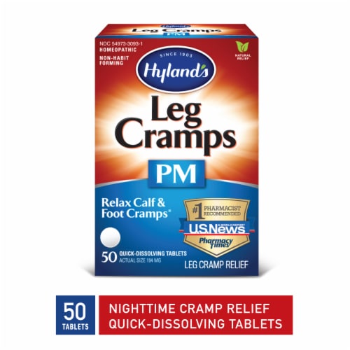 Hyland's Leg Cramps PM Tablets Perspective: front