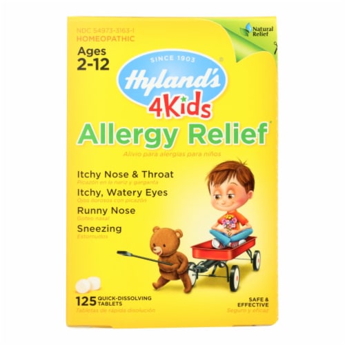 Hyland's® 4 Kids Allergy Relief Tablets Perspective: front