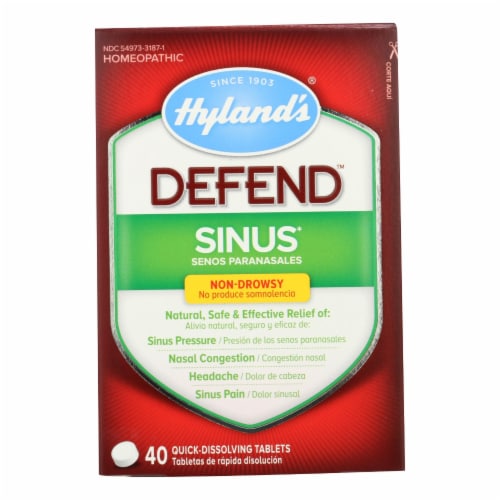 Hyland's DEFEND Sinus 40 Count Perspective: front