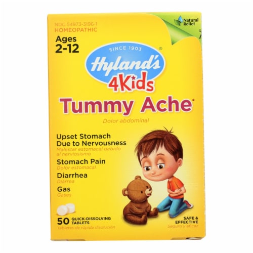 Hyland's 4Kids Homeopathic Tummy Ache Quick-Dissolving Tablets Perspective: front