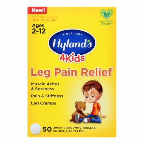 Hyland's 4 Kids Leg Pain Relief Tablets 194mg Perspective: front