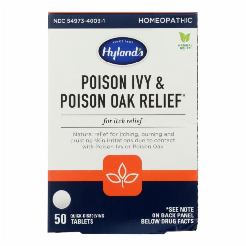 Hyland's Poison Ivy and Poison Oak Relief Tablets Perspective: front