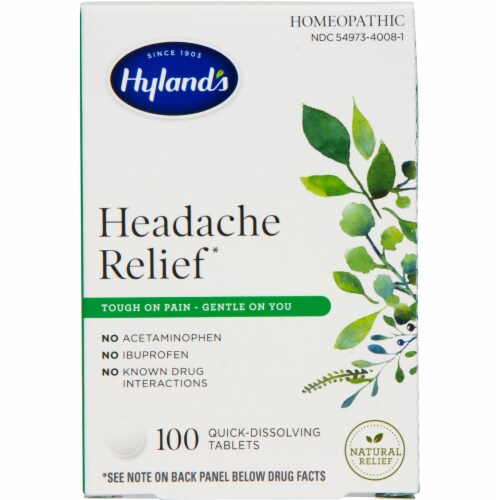 Hyland's Headache Relief Quick Dissolving Tablets Perspective: front