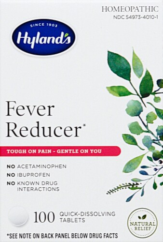 Hyland's Homeopathic Fever Reducer Tablets Perspective: front