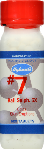 Hyland's Homeopathic #7 Kali Sulphuricum 6X Tablets Perspective: front