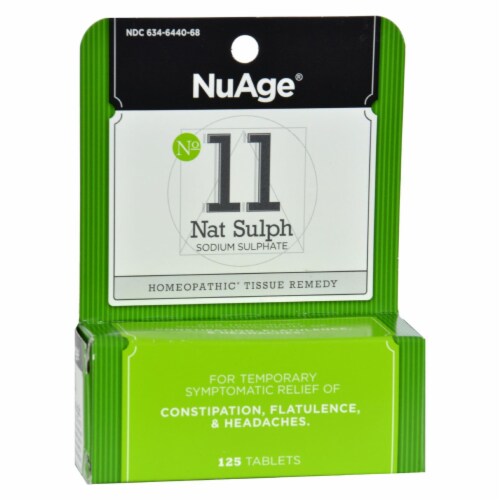 Hyland's NuAge No 11 Natrum Sulph - 125 Tablets - Pack of 3 Perspective: front