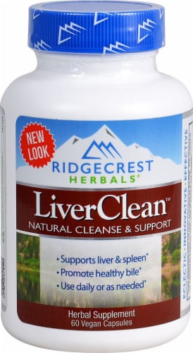 RidgeCrest Herbals LiverClean Capsules Perspective: front