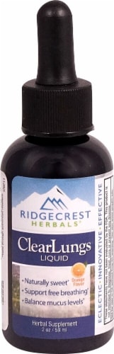 RidgeCrest Herbals  ClearLungs® Liquid   Orange Perspective: front