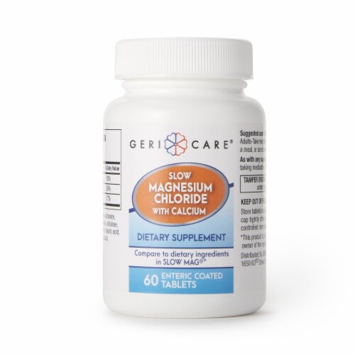 Geri-Care® Slow Magnesium Chloride with Calcium Dietary Supplement Perspective: front