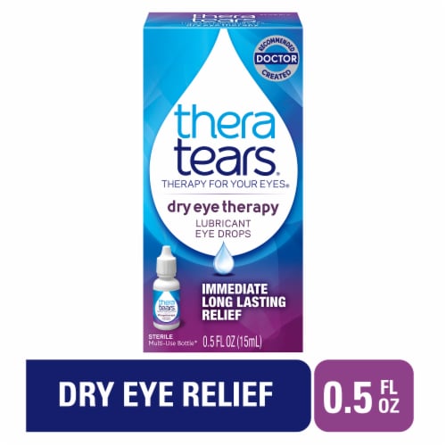 TheraTears Dry Eye Therapy Lubricant Dry Eye Drops Perspective: front