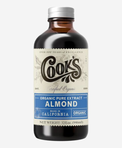 Organic Almond Extract (Pure) Perspective: front