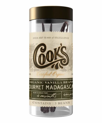 Organic Gourmet Madagascar Vanilla Beans Perspective: front