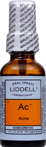 Liddell Laboratories Homeopathic AC Acne Spray Perspective: front