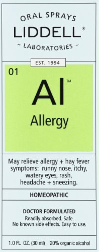 Liddell Laboratories Allergy Oral Spray Perspective: front
