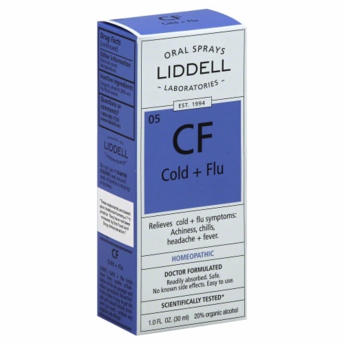 Liddell Laboratories Cold + Flu Oral Spray Perspective: front