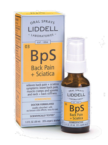 Liddell Laboratories Back Pain & Sciatica Spray Perspective: front
