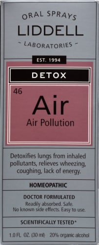 Liddell Laboratories Detox Air Pollution Oral Spray Perspective: front