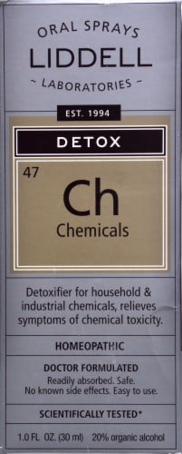 Liddell Laboratories Homeopathic Chemical Detox Spray Perspective: front