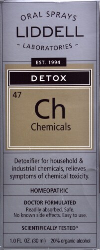 Liddell Laboratories Homeopathic Chemical Detox Spray Perspective: front