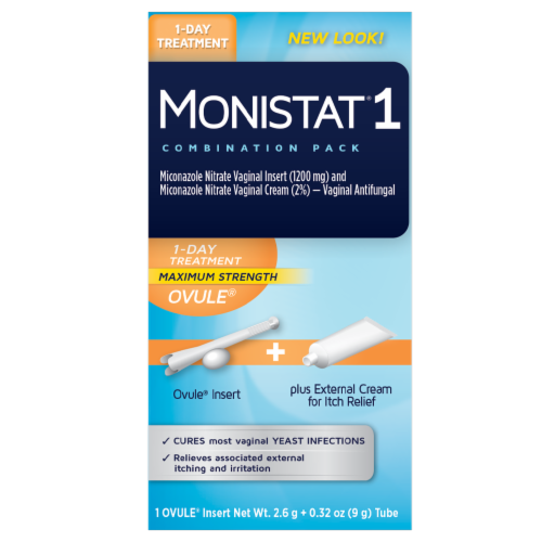 Monistat® 1-Dose Yeast Infection Treatment Combination Pack Perspective: front
