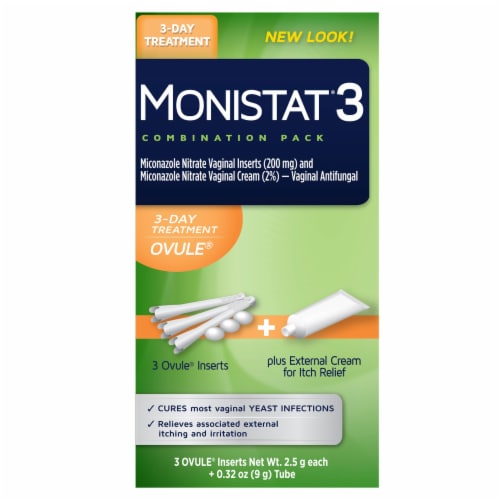 Monistat® 3 Day Treatment Combo Ovule and Cream Perspective: front