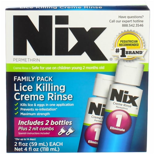 Nix Permethrin Lice Treatment Perspective: front