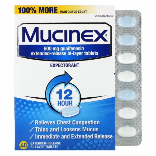 Mucinex® Extended-Release Bi-Layer Tablets 600 mg Perspective: front