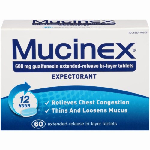 Mucinex Expectorant 600mg Tablets Perspective: front