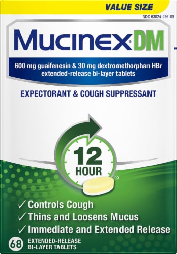 MucinexDM ExtendedRelease BiLayer Tablets Perspective: front