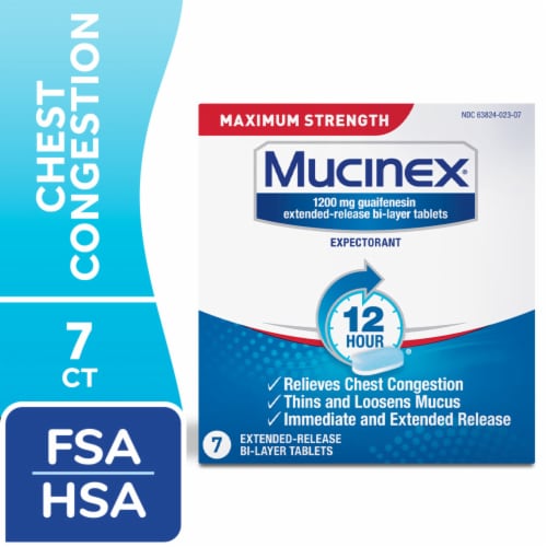 Mucinex Maximum Strength Expectorant Tablets Perspective: front
