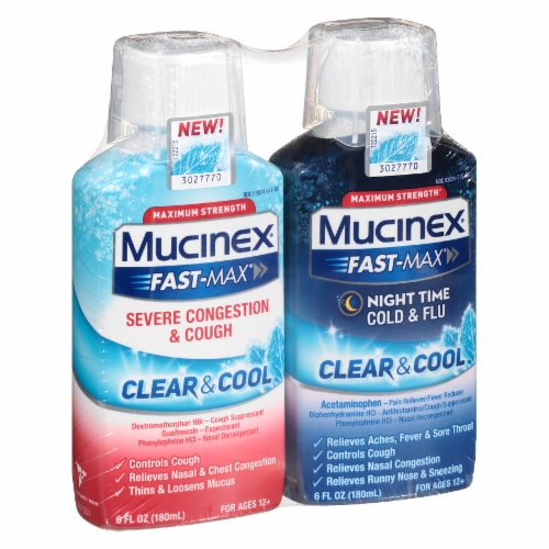 Mucinex Fast-Max Clear & Cool Twin Pack Perspective: front