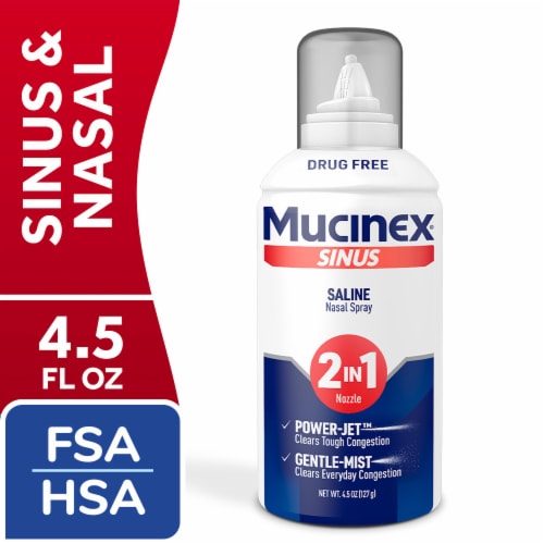 Mucinex Sinus Saline Nasal Spray & Sinus Rinse Perspective: front