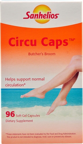 Sanhelios  Circu Caps with Butcher's Broom Dietary Supplement Perspective: front