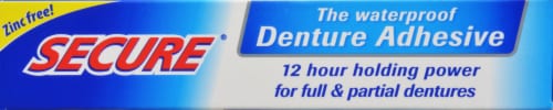 SECURE Waterproof Denture Adhesive Perspective: front