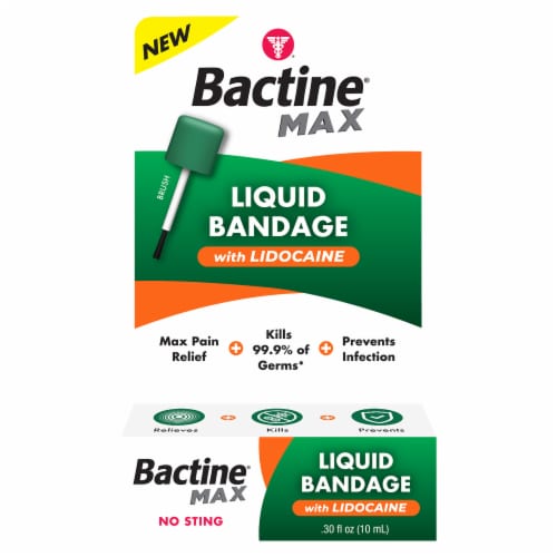 Bactine Max® Lidocaine Liquid Bandage Perspective: front