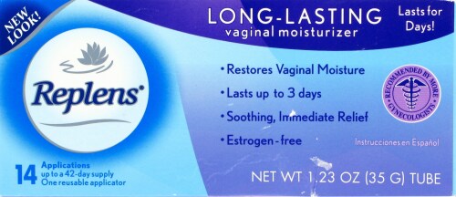 Replens Tube With Reusable Applicator Perspective: front