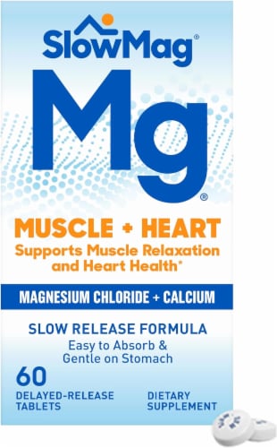 SlowMag® Mg® Muscle + Heart Tablets Perspective: front