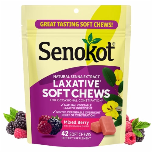 Senokot® Mixed Berry Laxative Soft Chews Perspective: front
