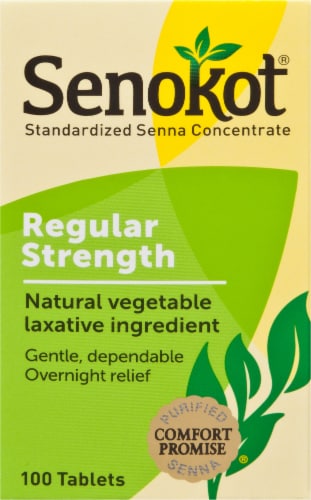 Senokot® Regular Strength Nautral Laxative Tablets Perspective: front