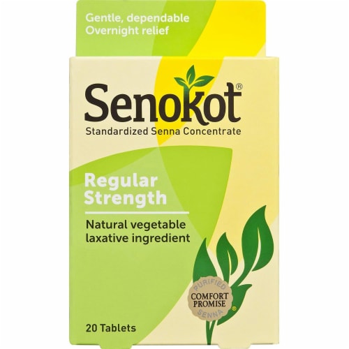 Senokot Natural Vegetable Laxative Tablets 20 ea Perspective: front