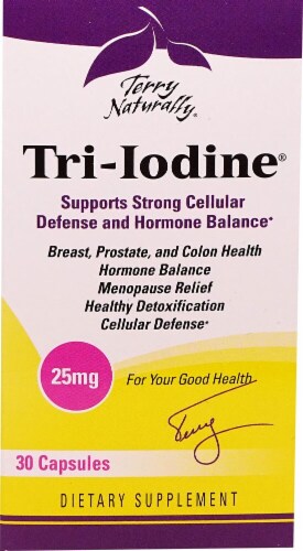 Terry Naturally Tri-Iodine Tablets 25 mg Perspective: front