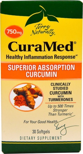 Terry Naturally CuraMed Softgels 750 mg Perspective: front