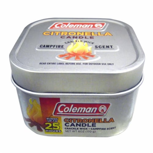 Coleman Campfire Scented Citronella Tin Candle Perspective: front