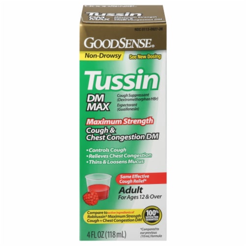 GoodSense® DM Max Tussin Cough & Chest Congestion Perspective: front